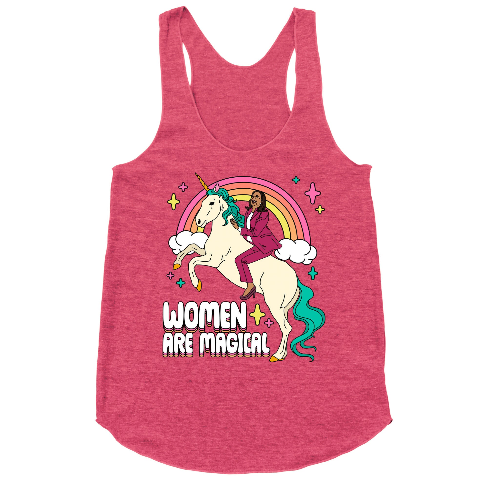 Women are Magical Kamala Harris Unicorn Racerback Tank