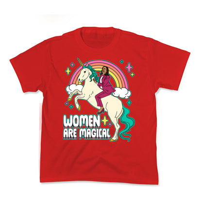 Women are Magical Kamala Harris Unicorn Kids Tee