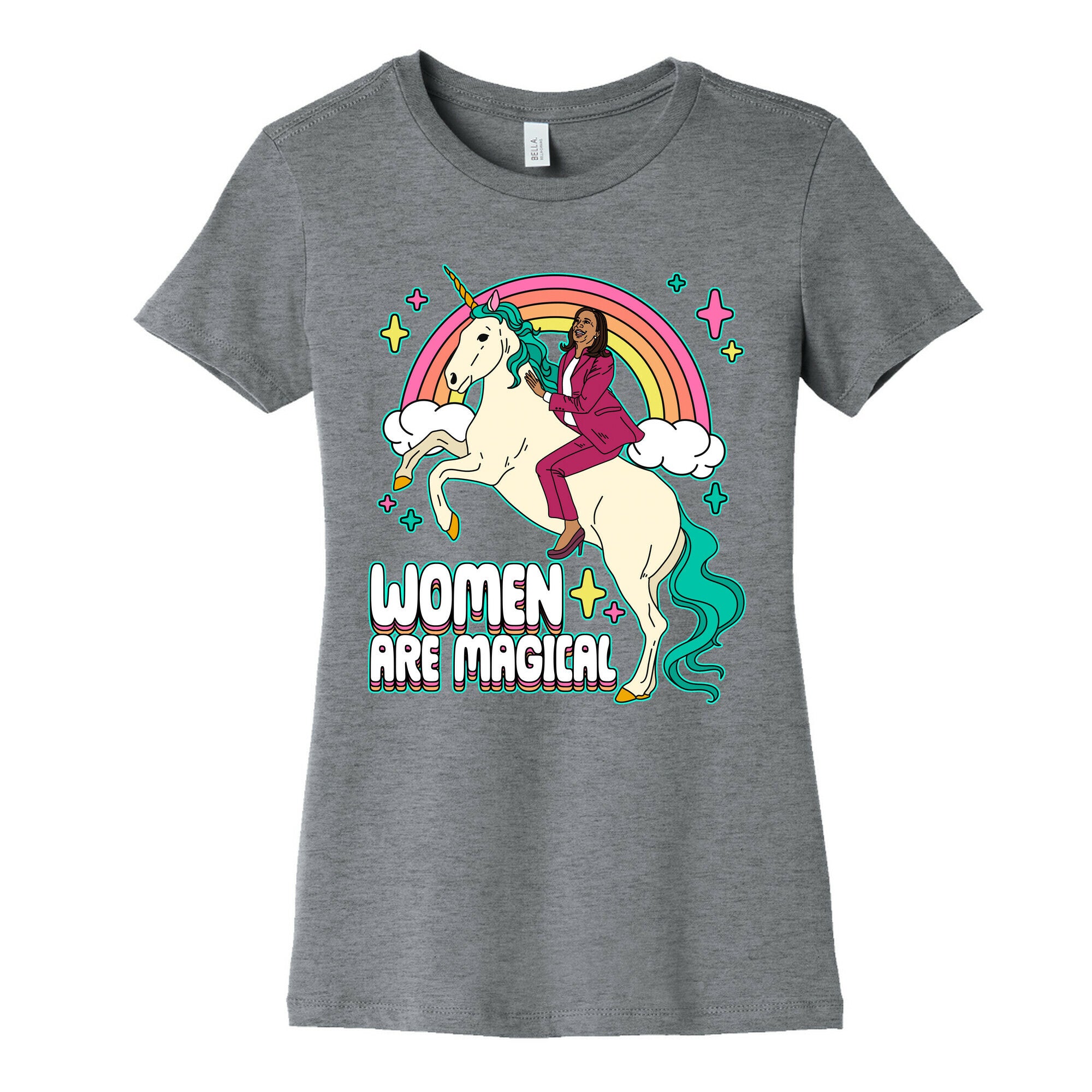 Women are Magical Kamala Harris Unicorn Womens Cotton Tee