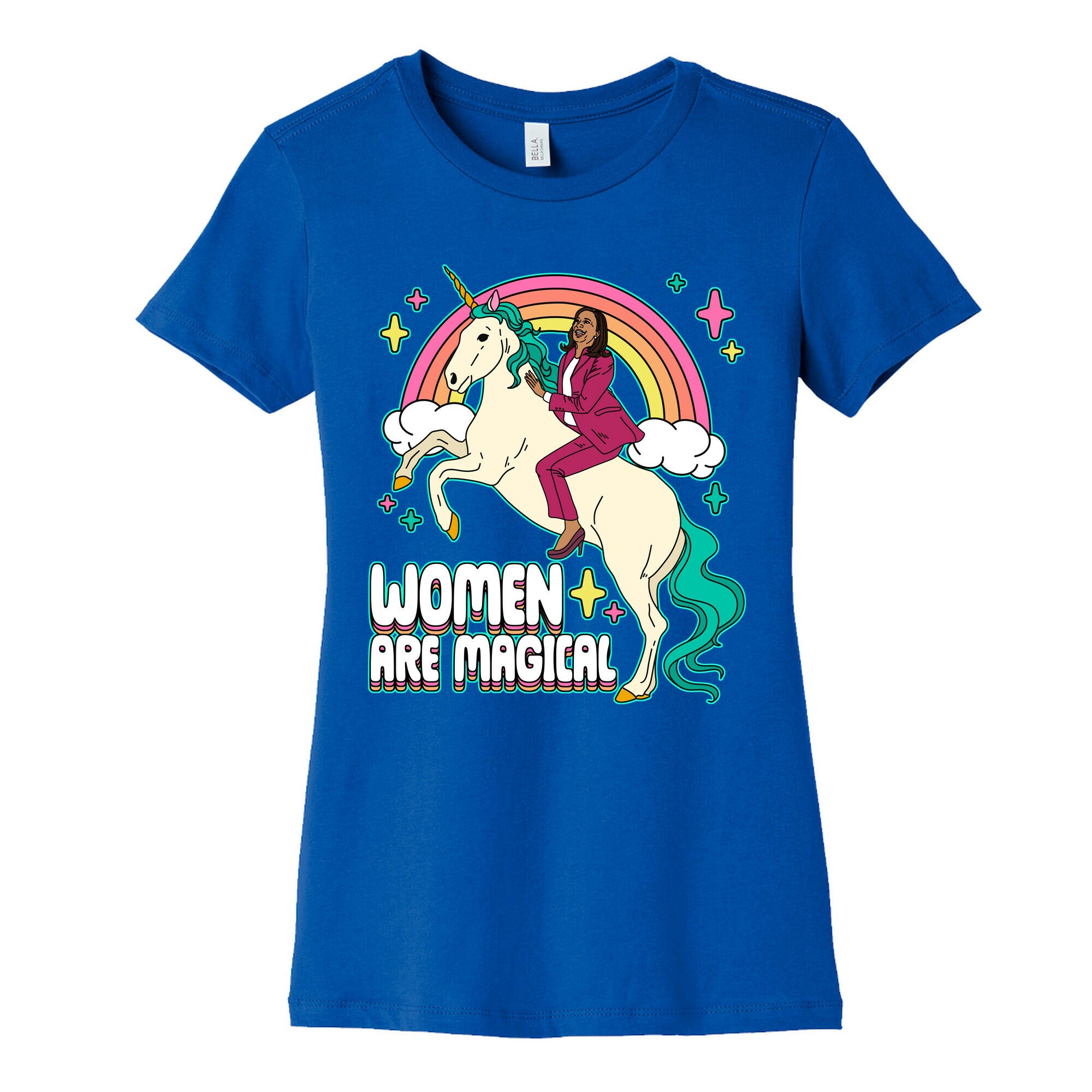 Women are Magical Kamala Harris Unicorn Womens Cotton Tee