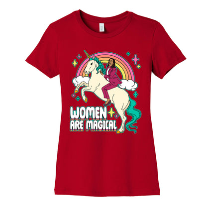 Women are Magical Kamala Harris Unicorn Womens Cotton Tee