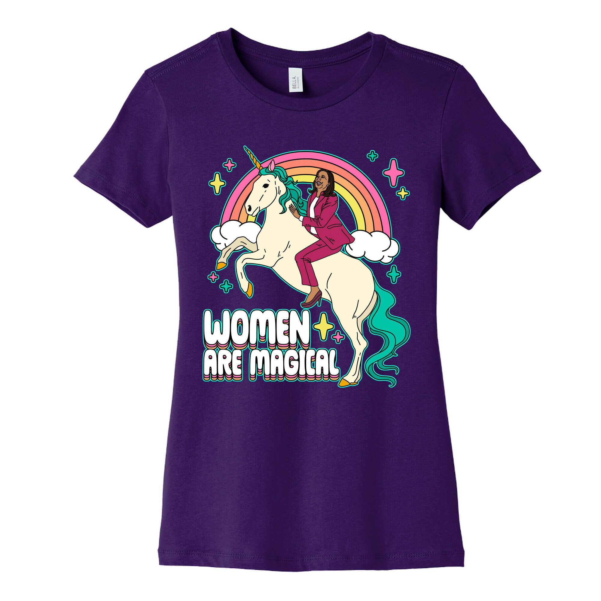 Women are Magical Kamala Harris Unicorn Womens Cotton Tee