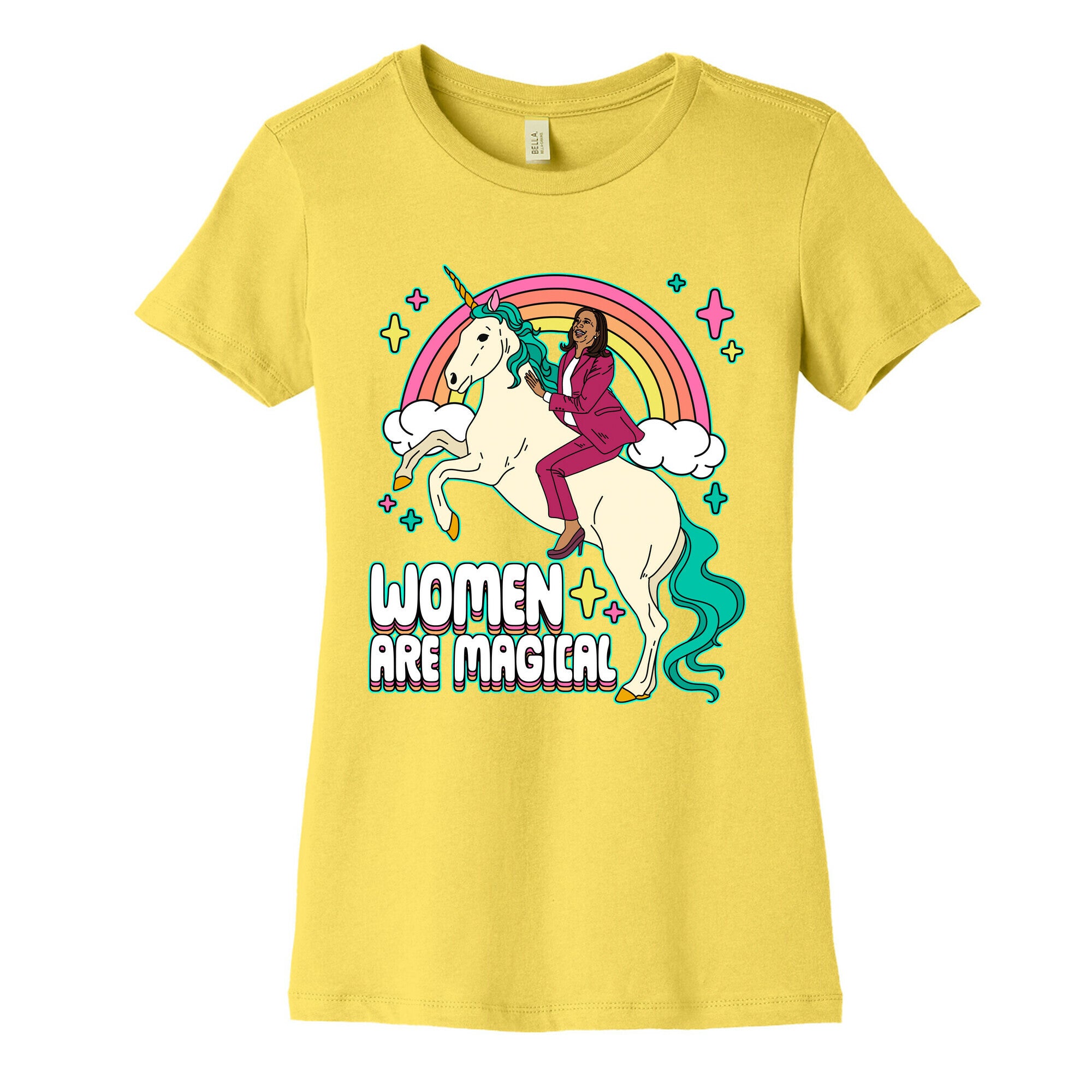 Women are Magical Kamala Harris Unicorn Womens Cotton Tee
