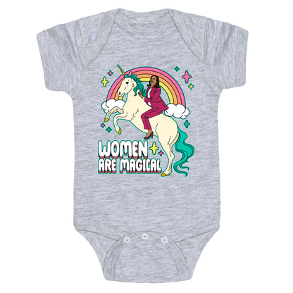 Women are Magical Kamala Harris Unicorn Baby One-Piece