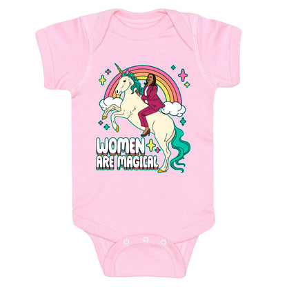 Women are Magical Kamala Harris Unicorn Baby One-Piece