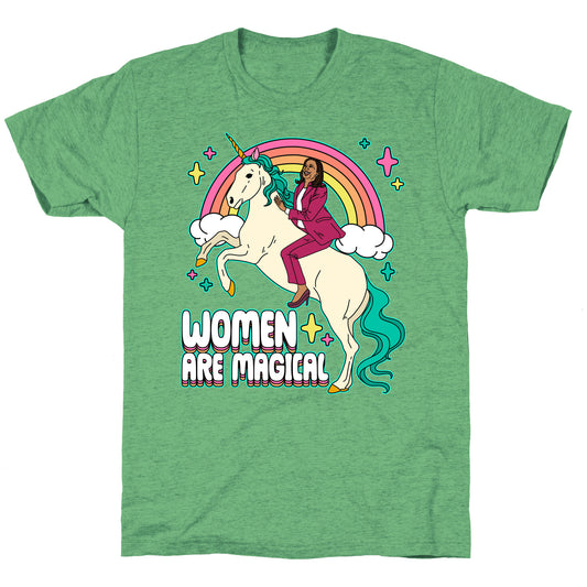 Women are Magical Kamala Harris Unicorn Unisex Triblend Tee