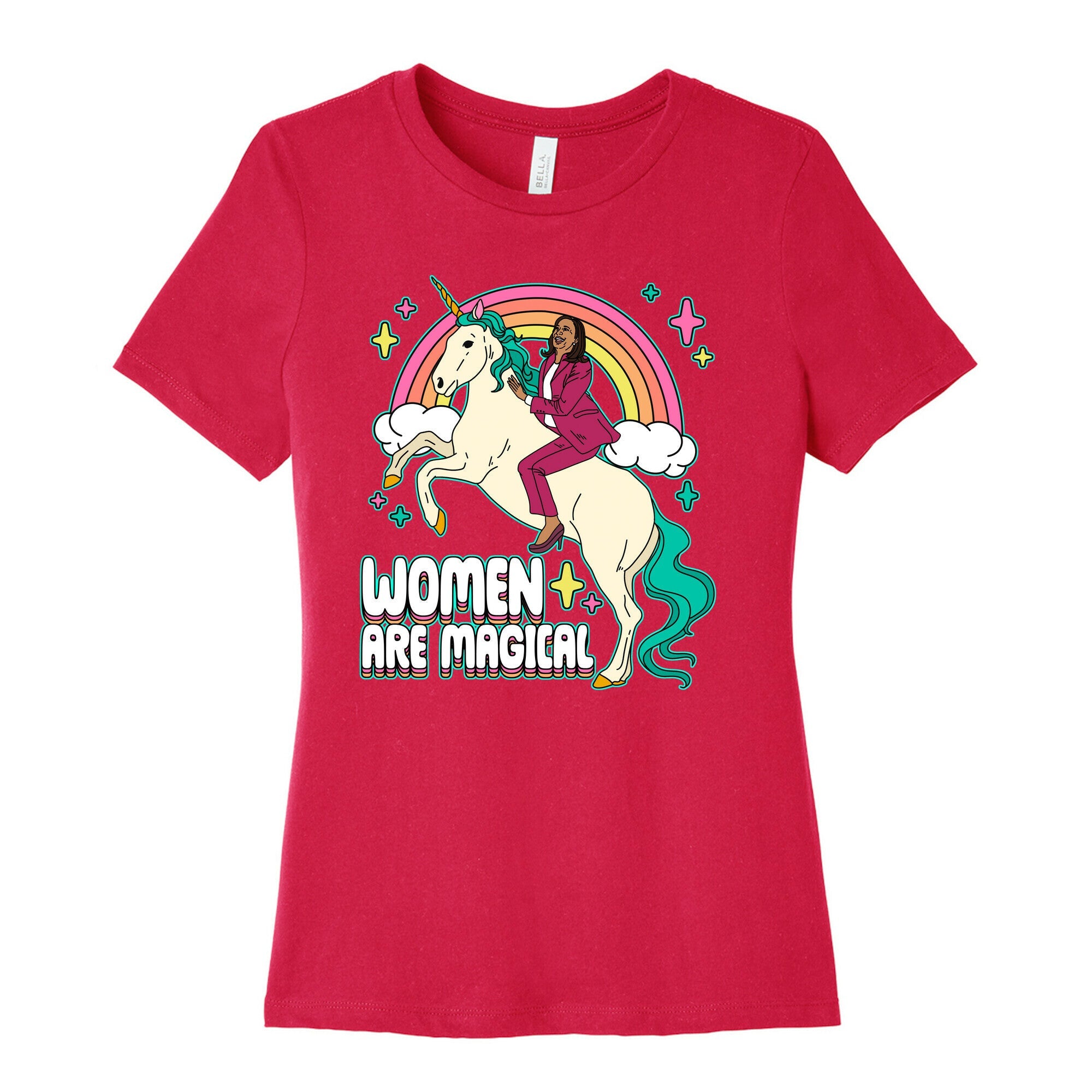 Women are Magical Kamala Harris Unicorn Womens Cotton Tee