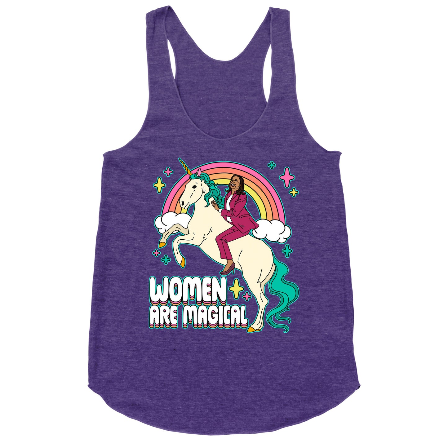 Women are Magical Kamala Harris Unicorn Racerback Tank