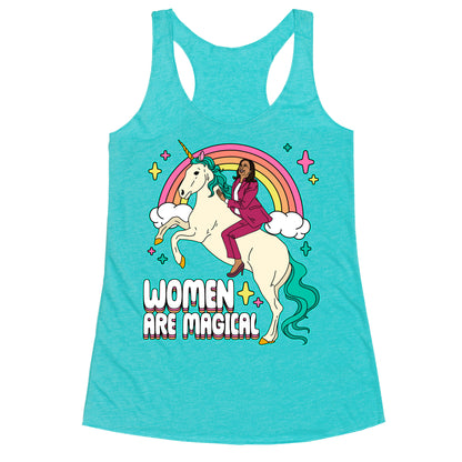 Women are Magical Kamala Harris Unicorn Racerback Tank