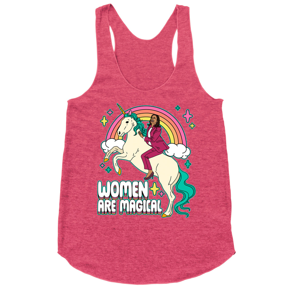 Women are Magical Kamala Harris Unicorn Racerback Tank