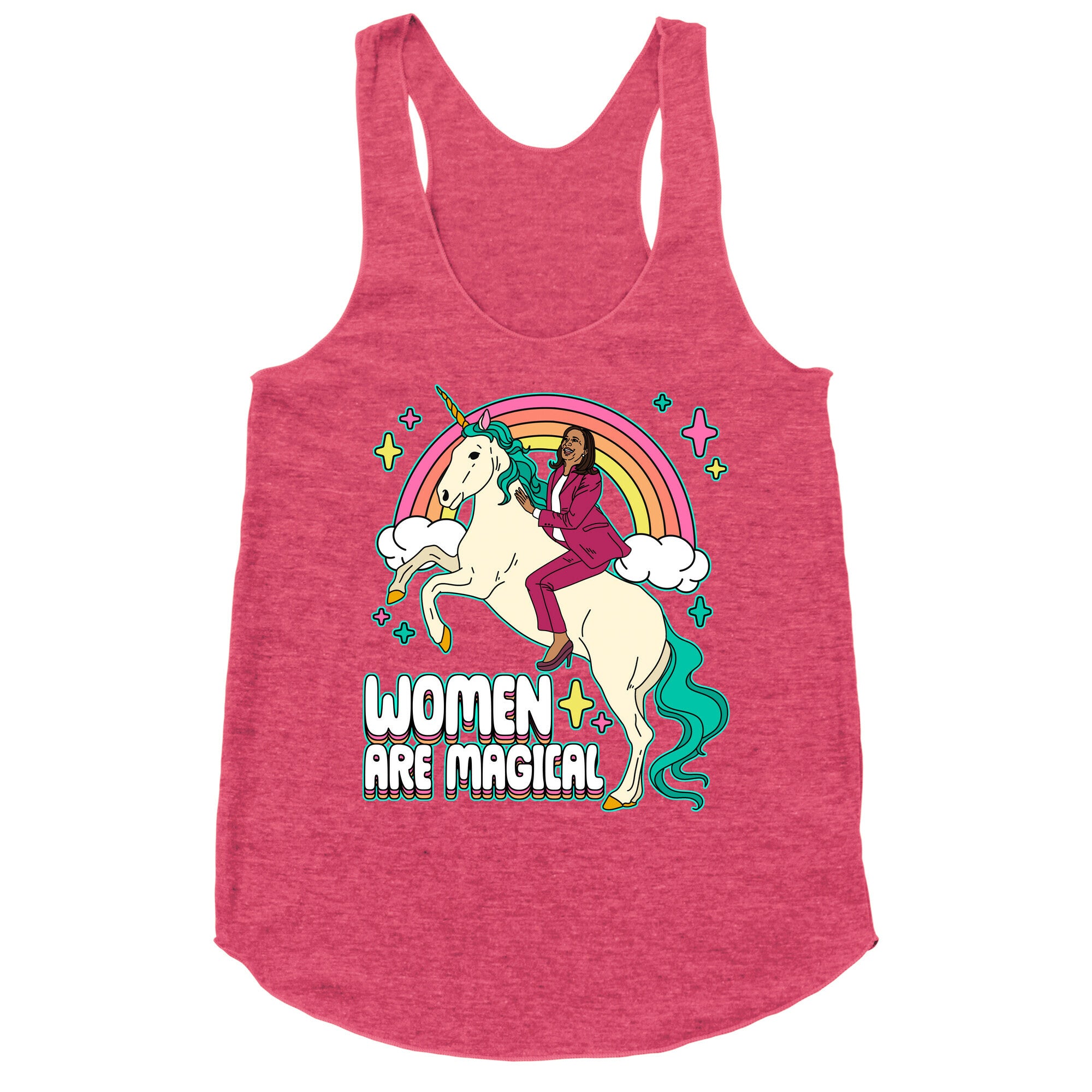 Women are Magical Kamala Harris Unicorn Racerback Tank