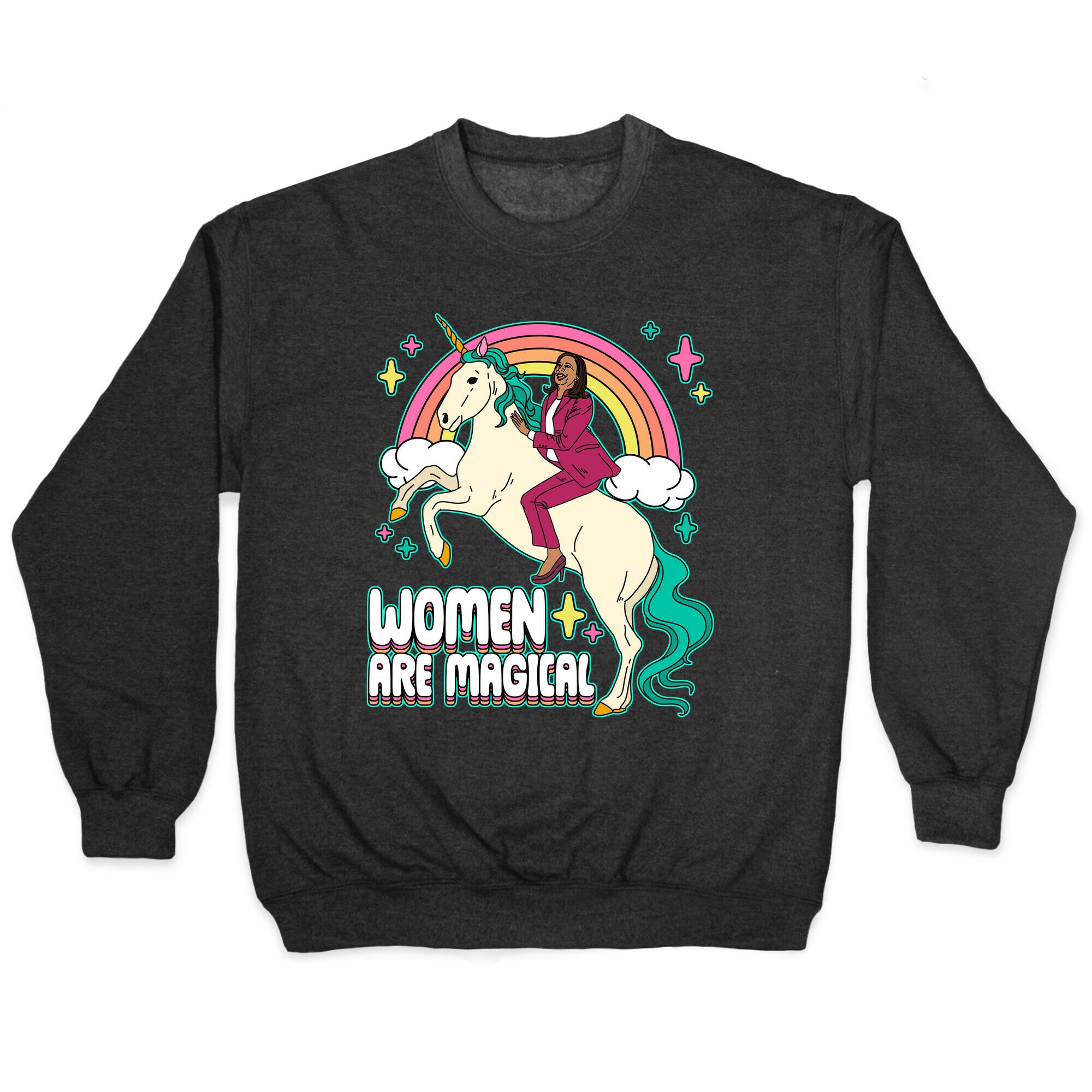 Women are Magical Kamala Harris Unicorn Crewneck Sweatshirt