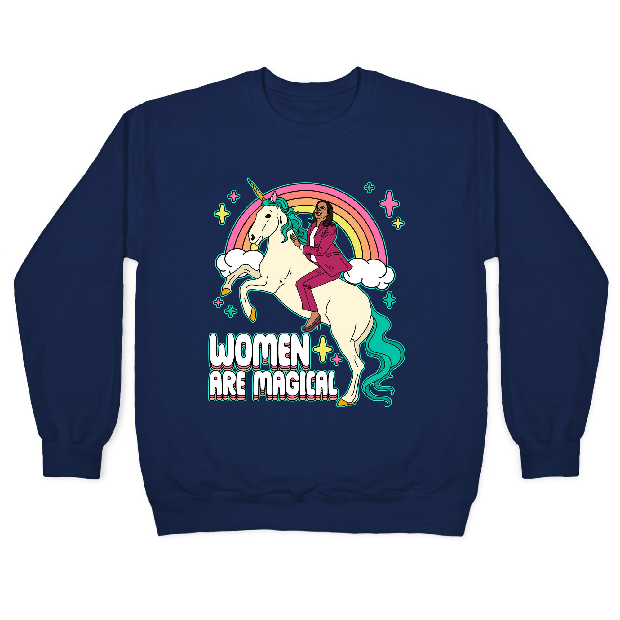 Women are Magical Kamala Harris Unicorn Crewneck Sweatshirt
