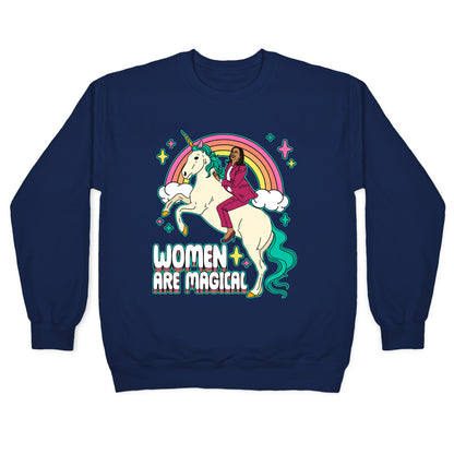 Women are Magical Kamala Harris Unicorn Crewneck Sweatshirt