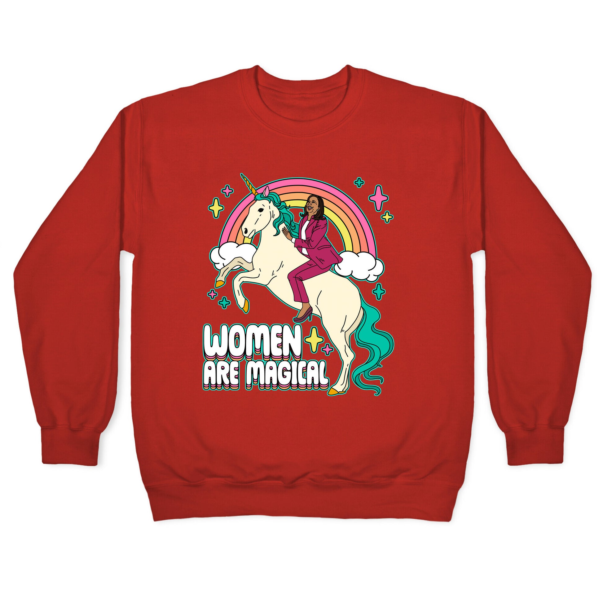 Women are Magical Kamala Harris Unicorn Crewneck Sweatshirt