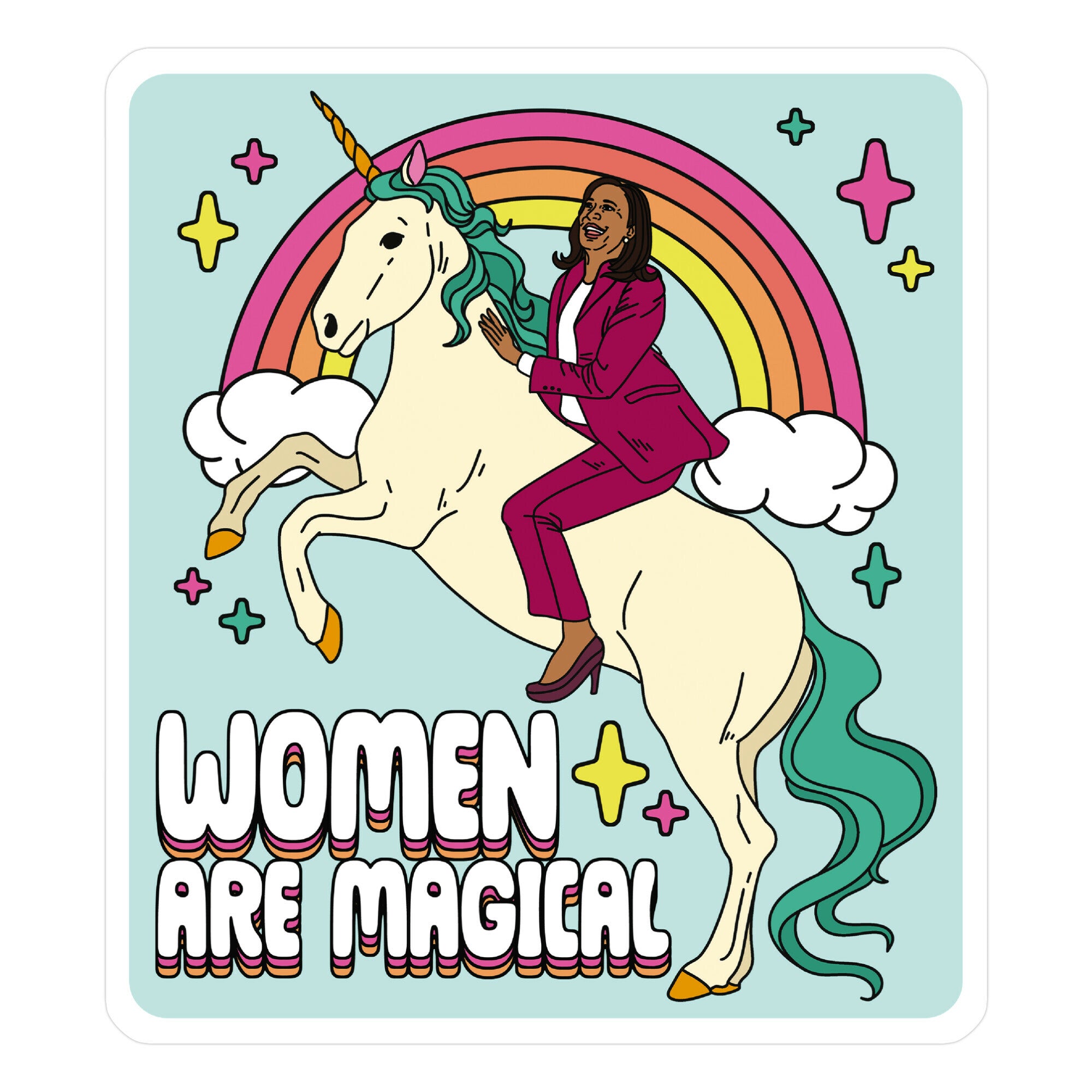 Women are Magical Kamala Harris Unicorn Sticker