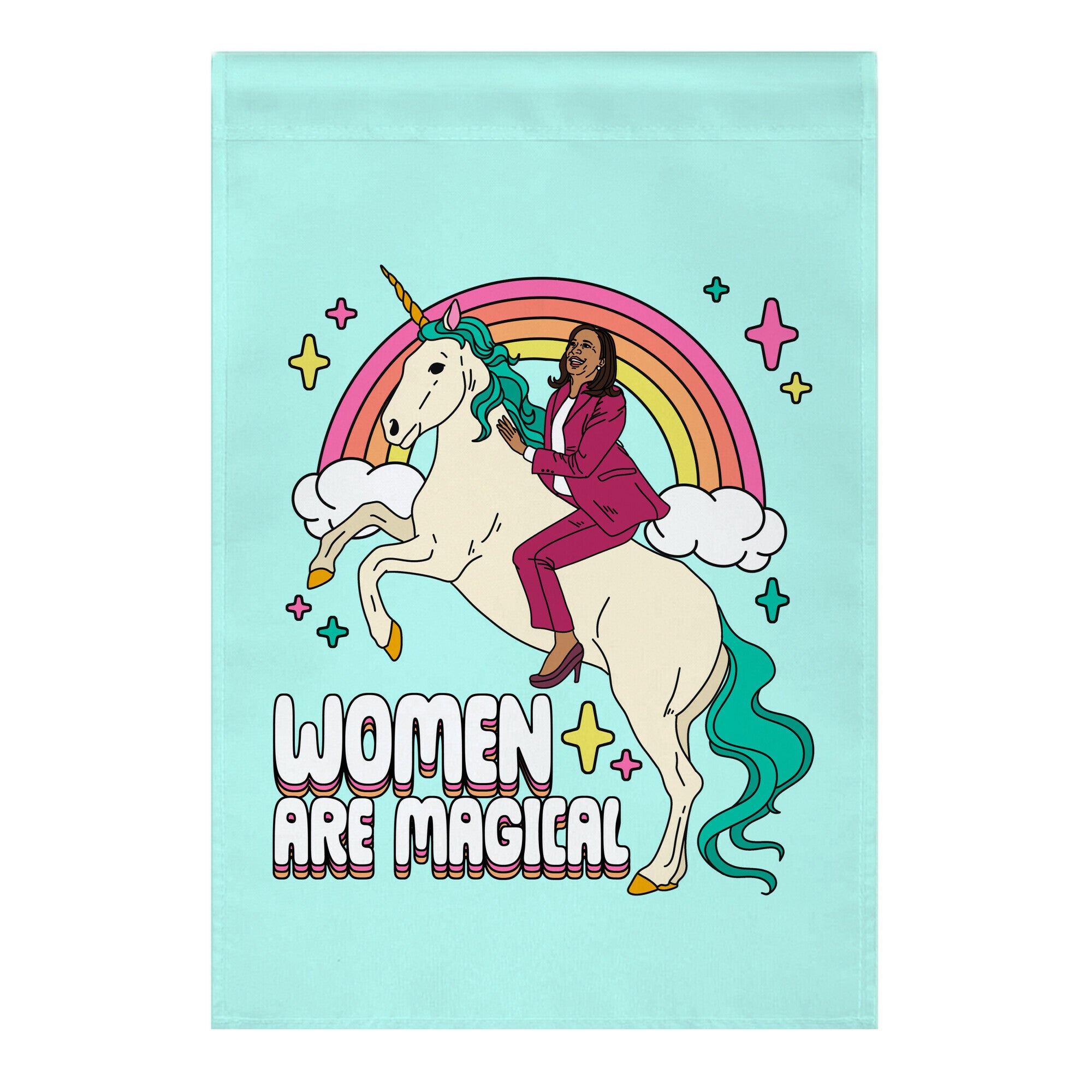 Women are Magical Kamala Harris Unicorn Garden Flag