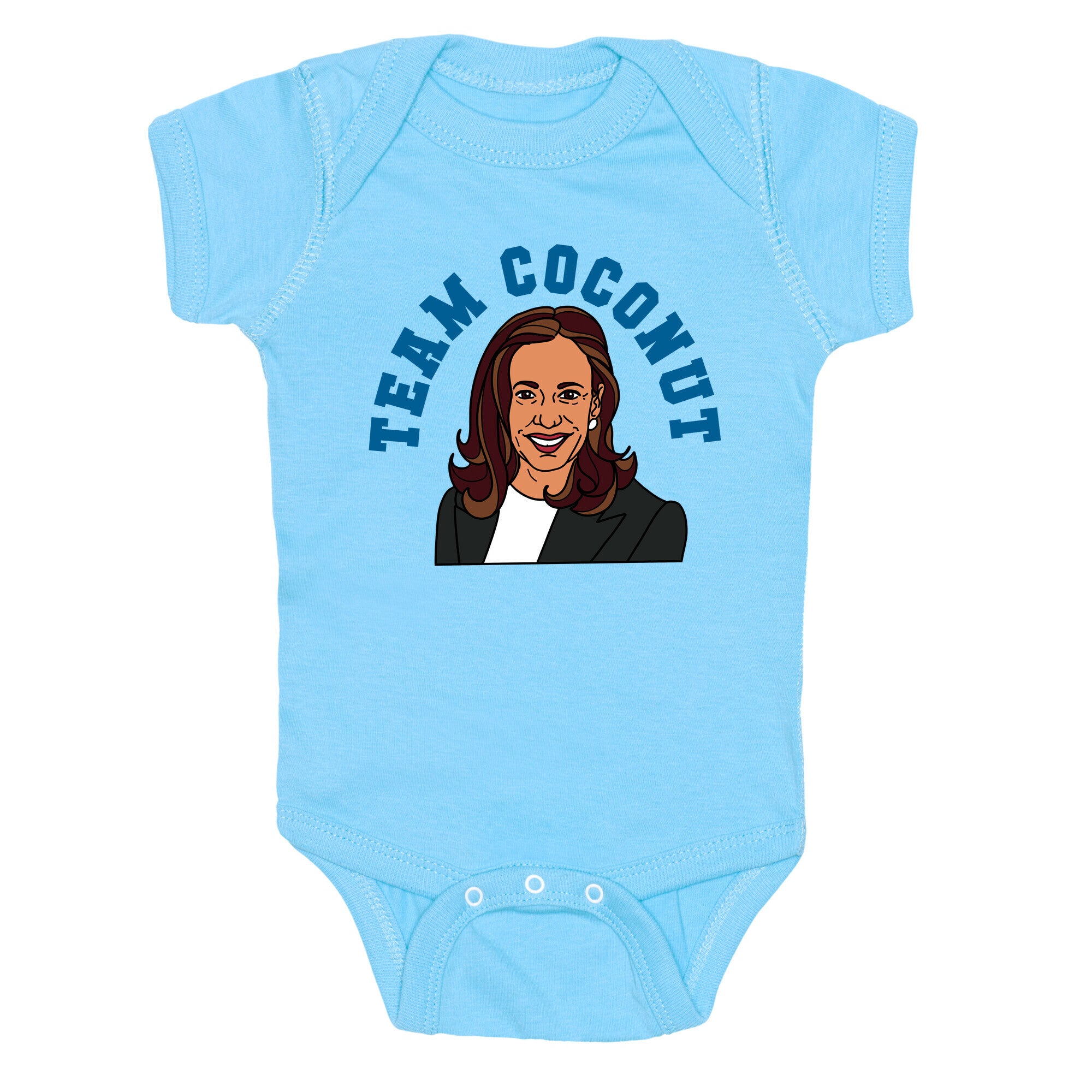 Team Coconut Kamala Harris Baby One-Piece