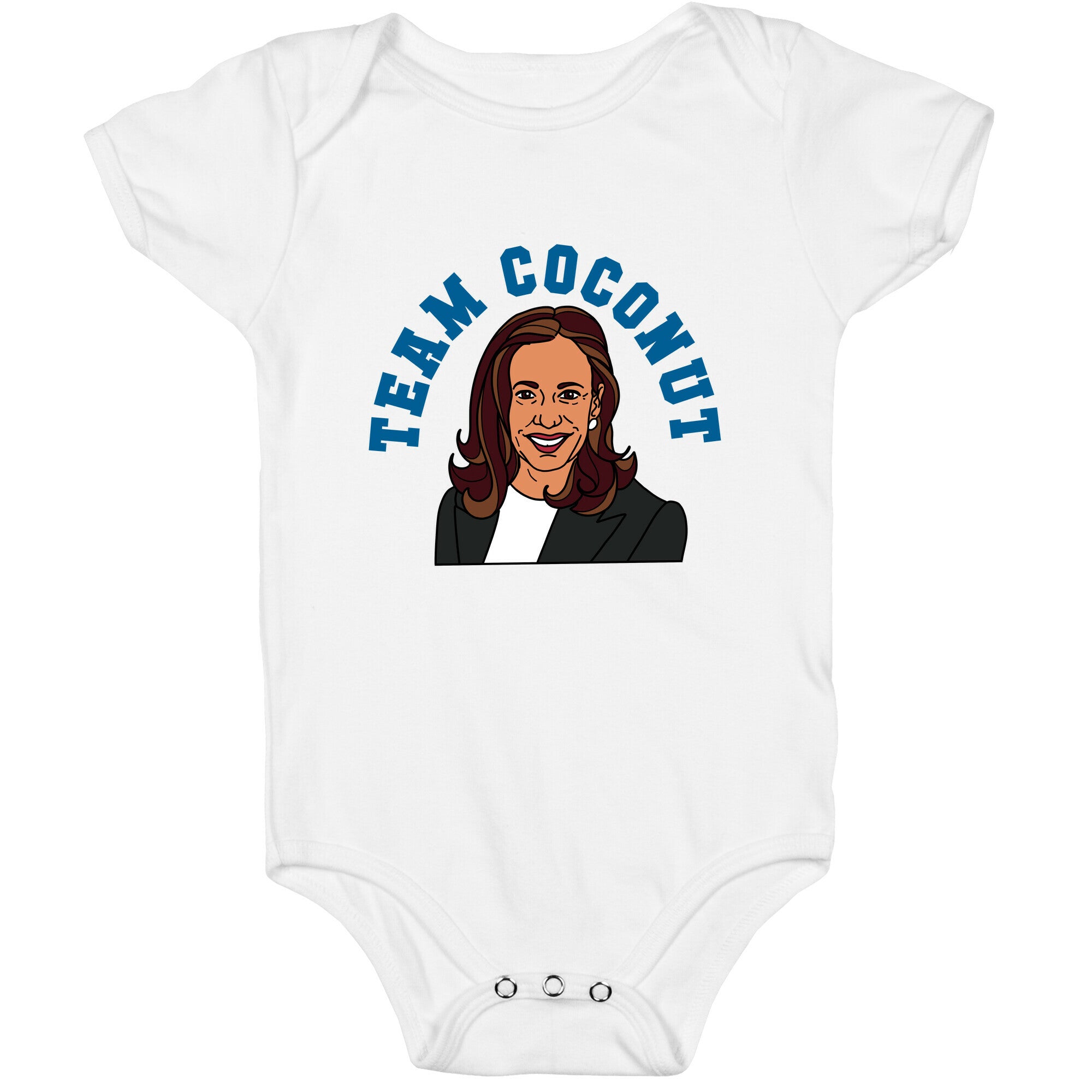 Team Coconut Kamala Harris Baby One-Piece