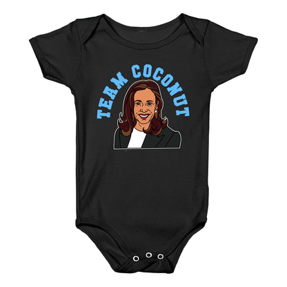 Team Coconut Kamala Harris Baby One-Piece