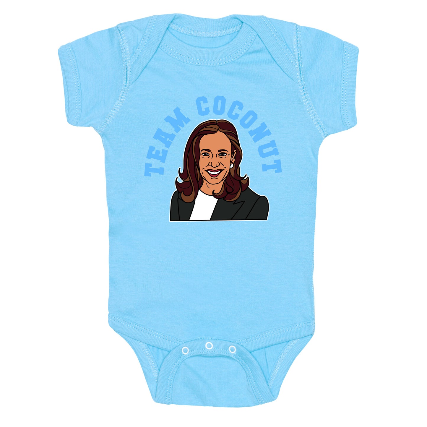 Team Coconut Kamala Harris Baby One-Piece