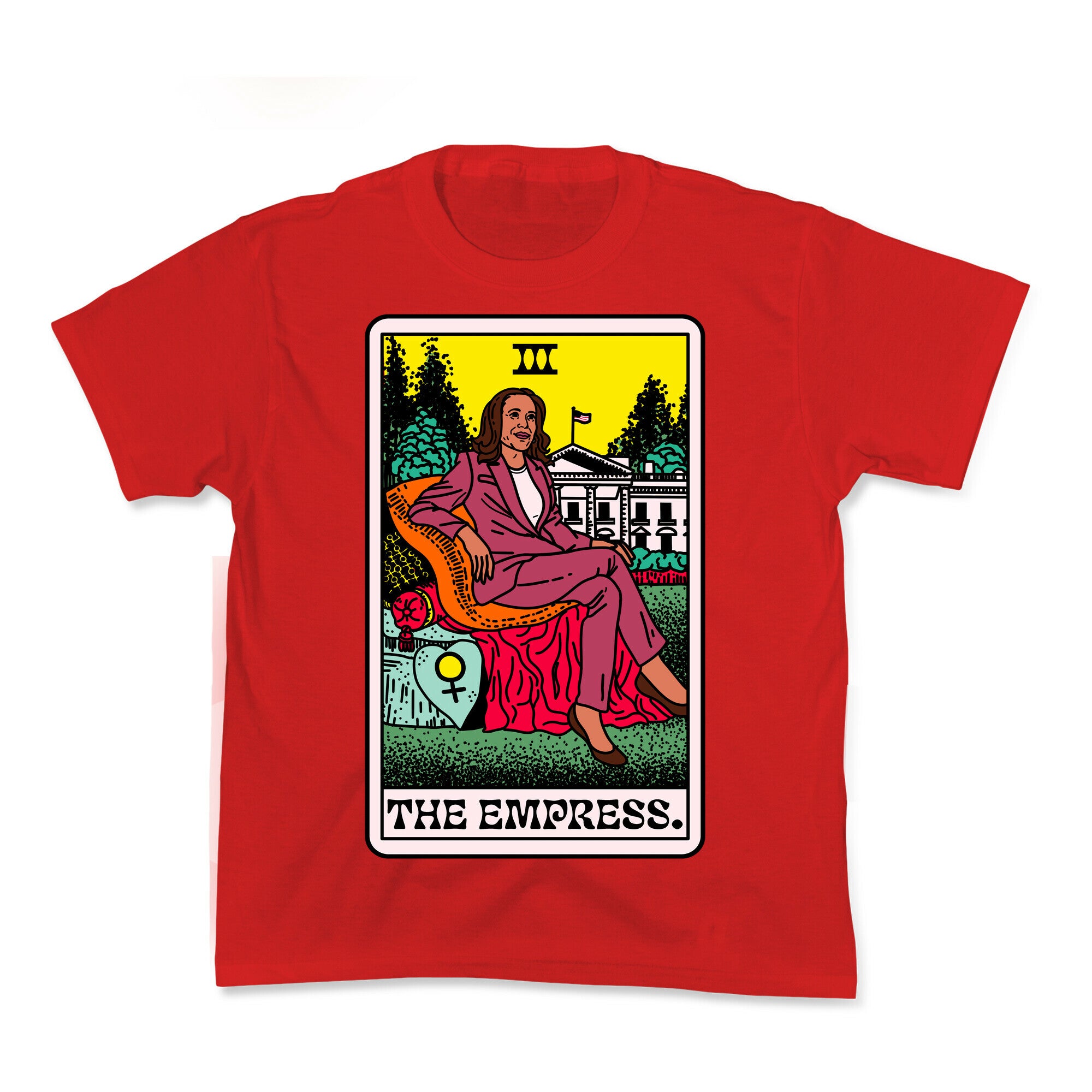 The Empress Tarot Card Kamala Harris Kids Tee