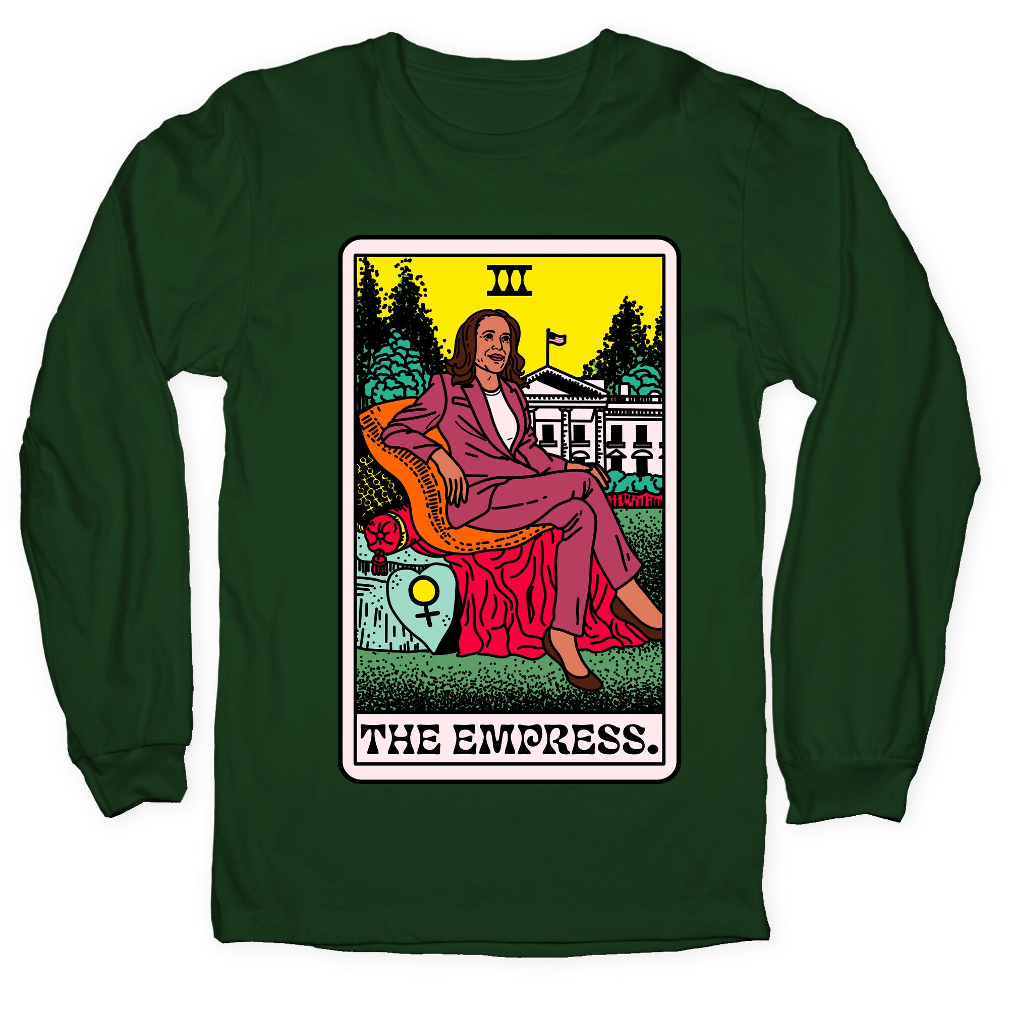 The Empress Tarot Card Kamala Harris Longsleeve Tee
