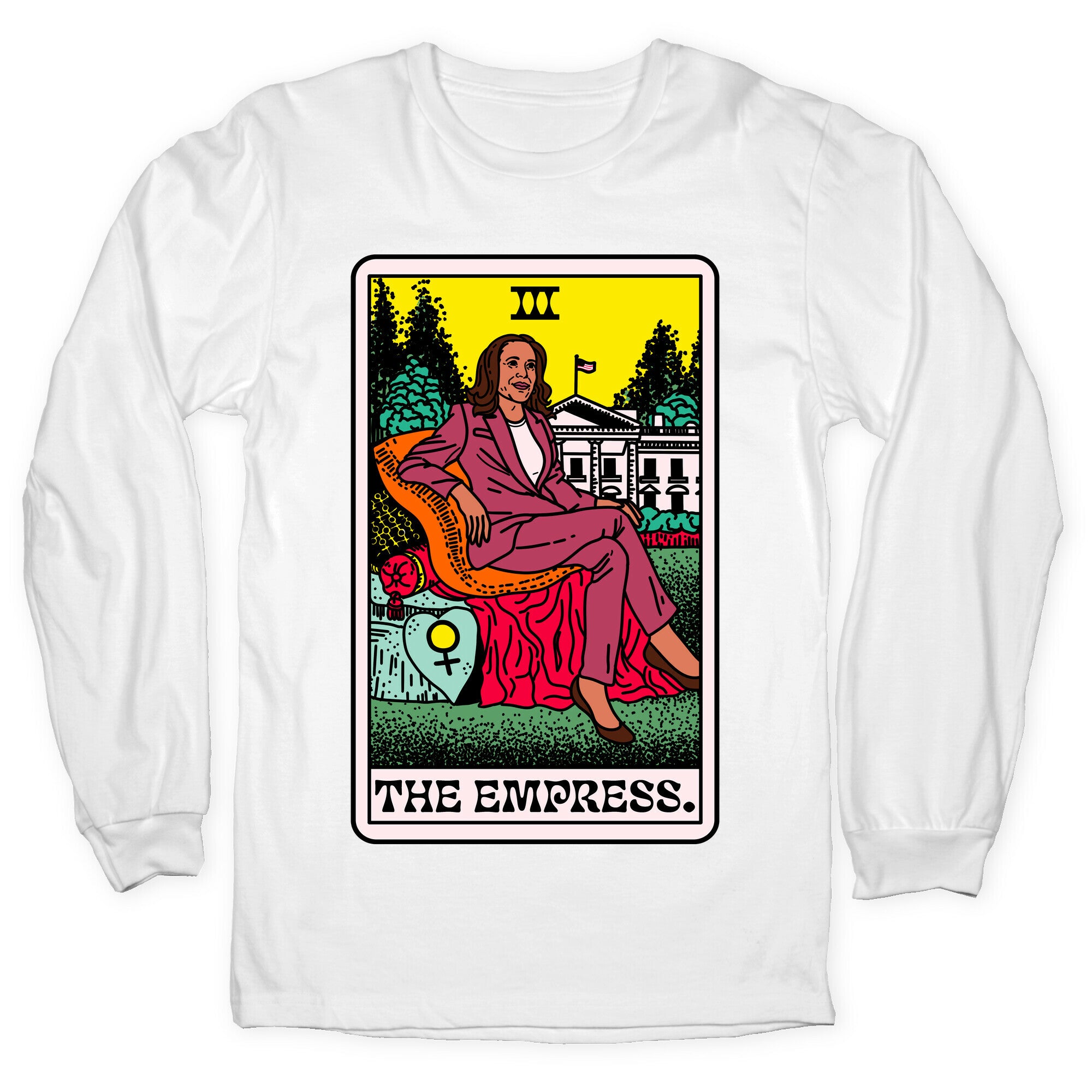 The Empress Tarot Card Kamala Harris Longsleeve Tee