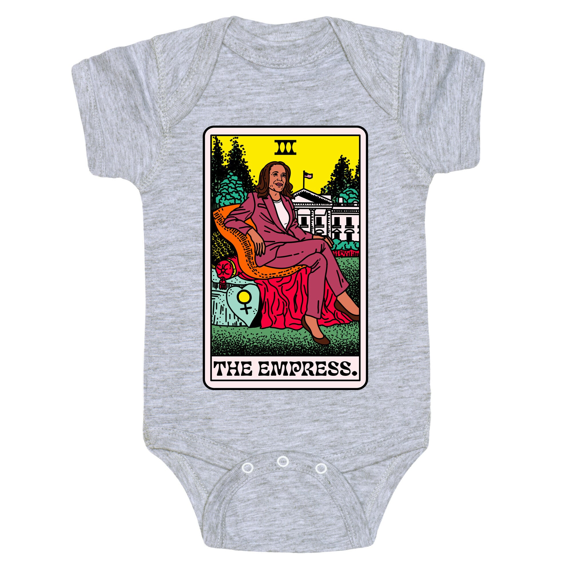 The Empress Tarot Card Kamala Harris Baby One-Piece