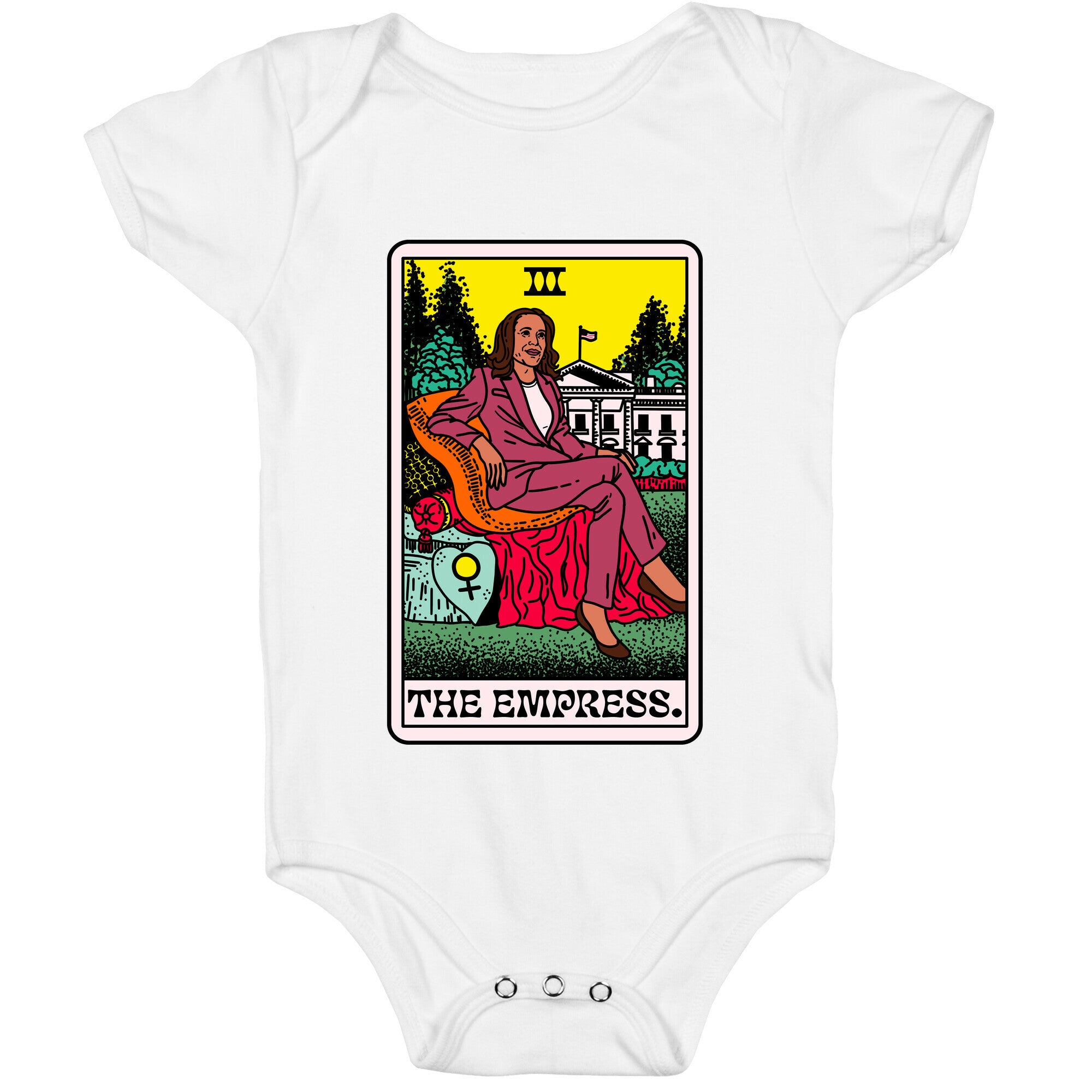 The Empress Tarot Card Kamala Harris Baby One-Piece