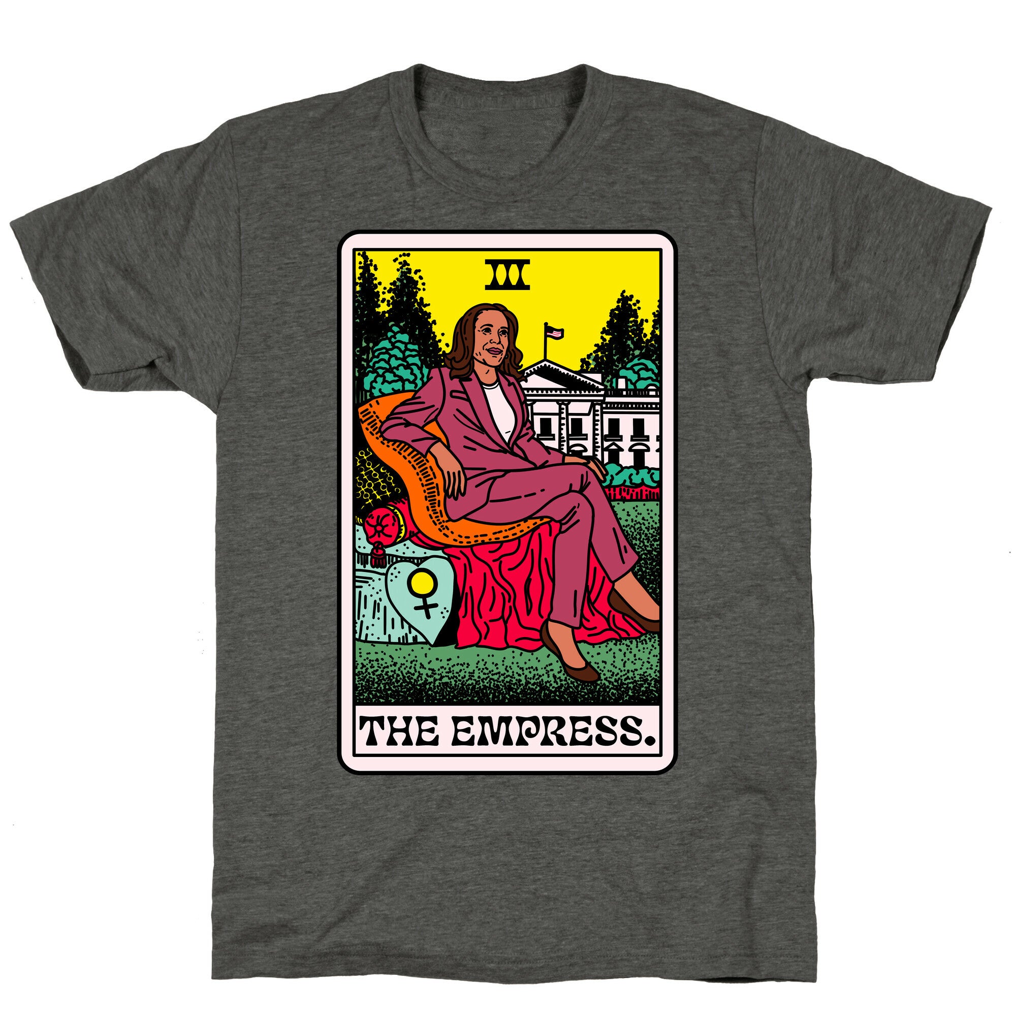 The Empress Tarot Card Kamala Harris Unisex Triblend Tee