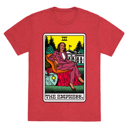 The Empress Tarot Card Kamala Harris Unisex Triblend Tee