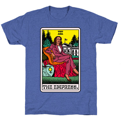 The Empress Tarot Card Kamala Harris Unisex Triblend Tee