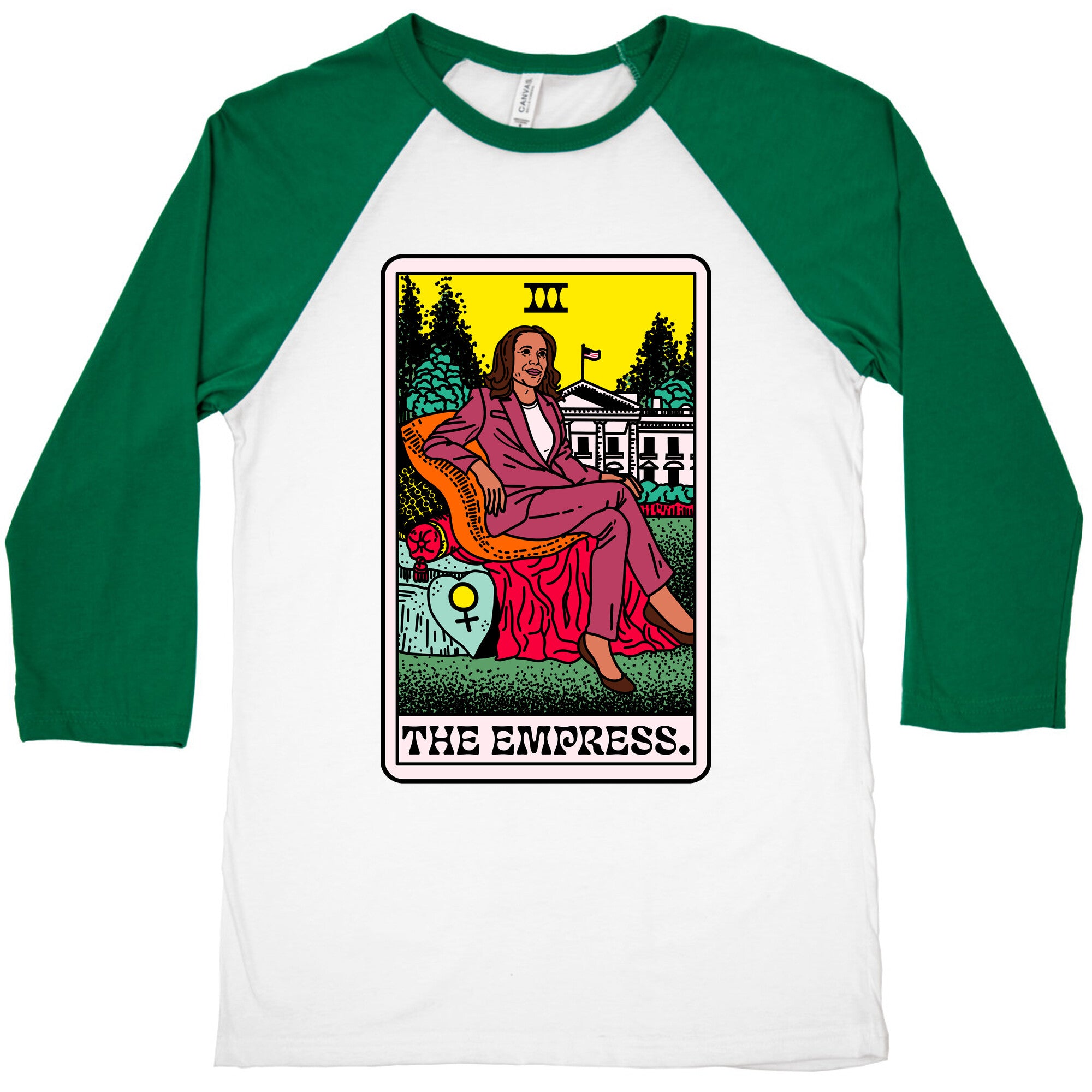 The Empress Tarot Card Kamala Harris Baseball Tee