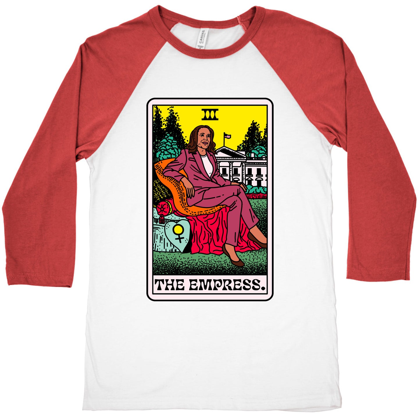 The Empress Tarot Card Kamala Harris Baseball Tee