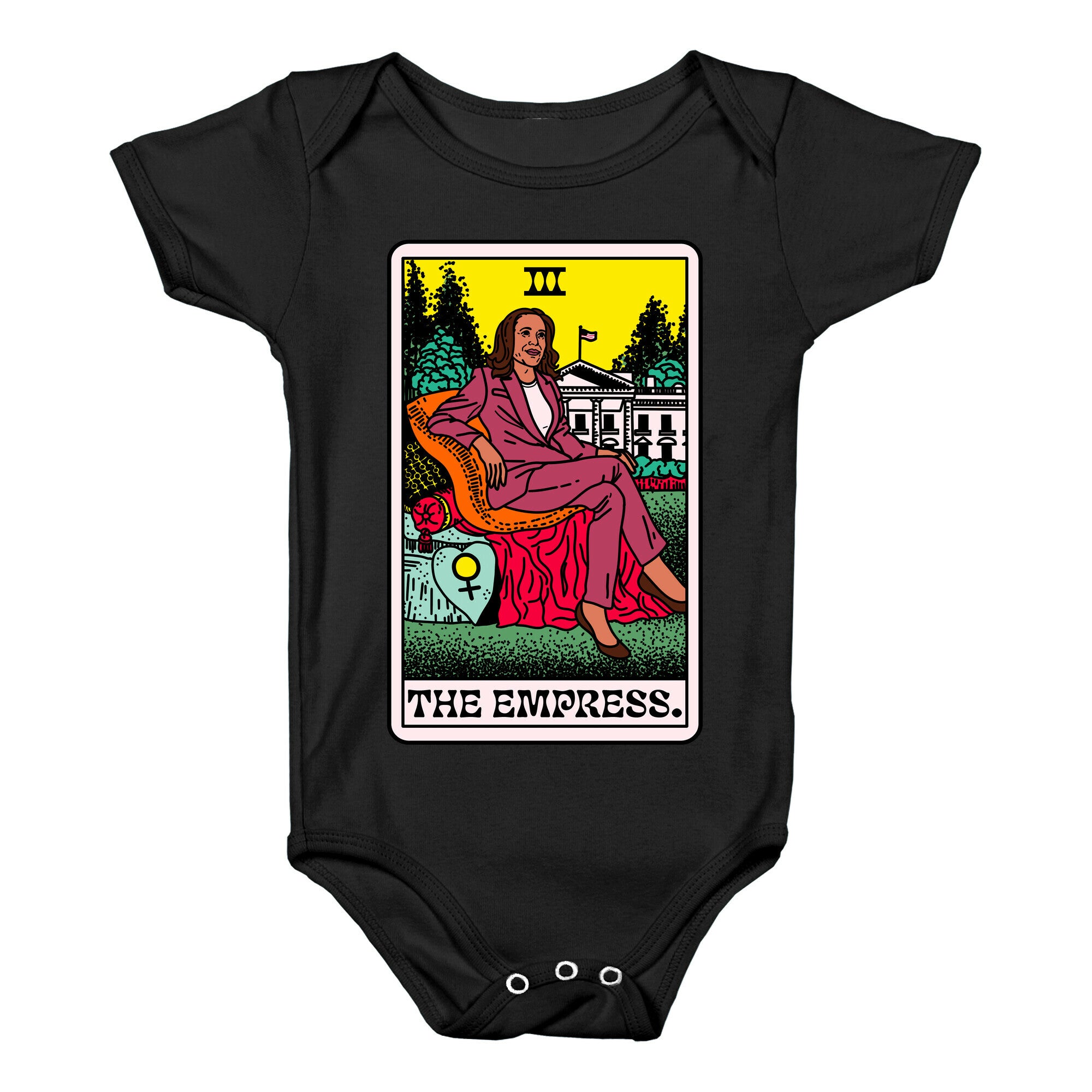 The Empress Tarot Card Kamala Harris Baby One-Piece