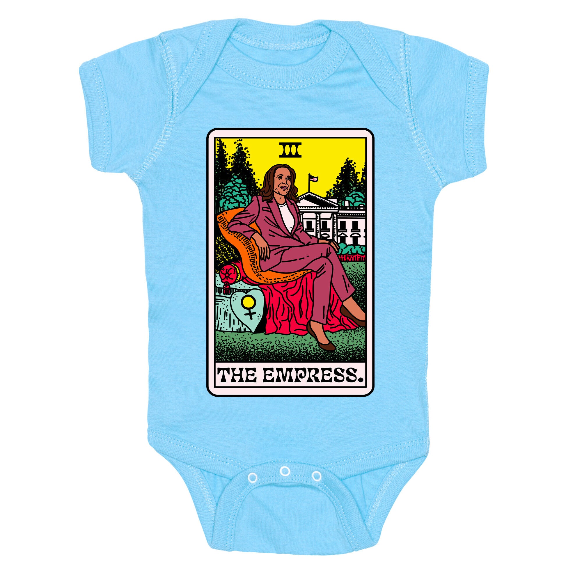 The Empress Tarot Card Kamala Harris Baby One-Piece