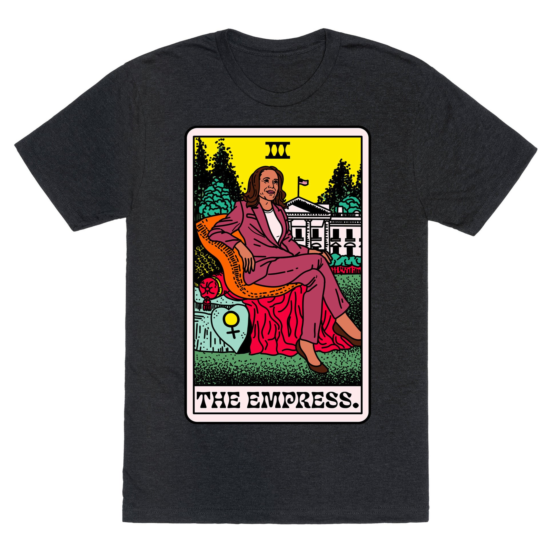 The Empress Tarot Card Kamala Harris Unisex Triblend Tee