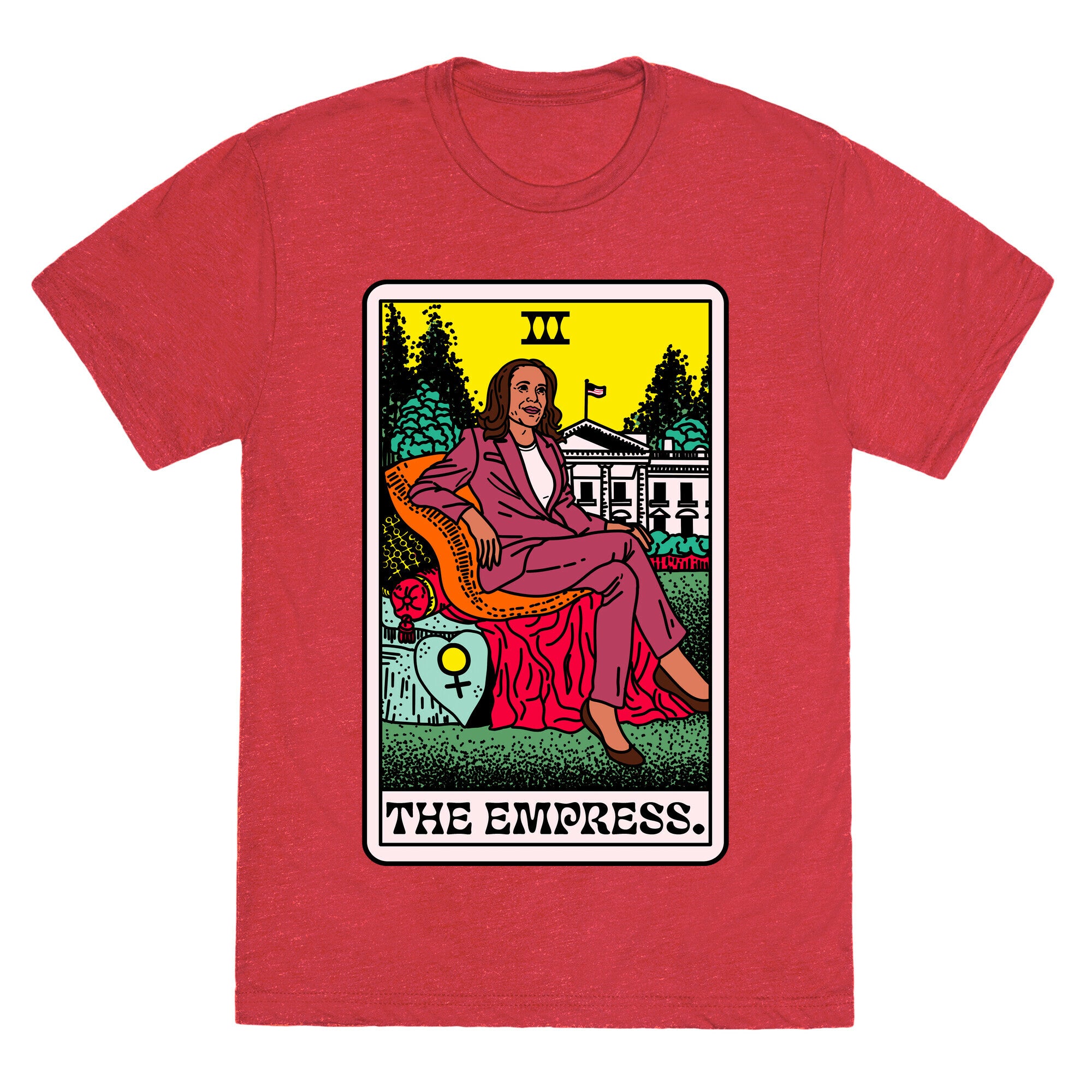 The Empress Tarot Card Kamala Harris Unisex Triblend Tee
