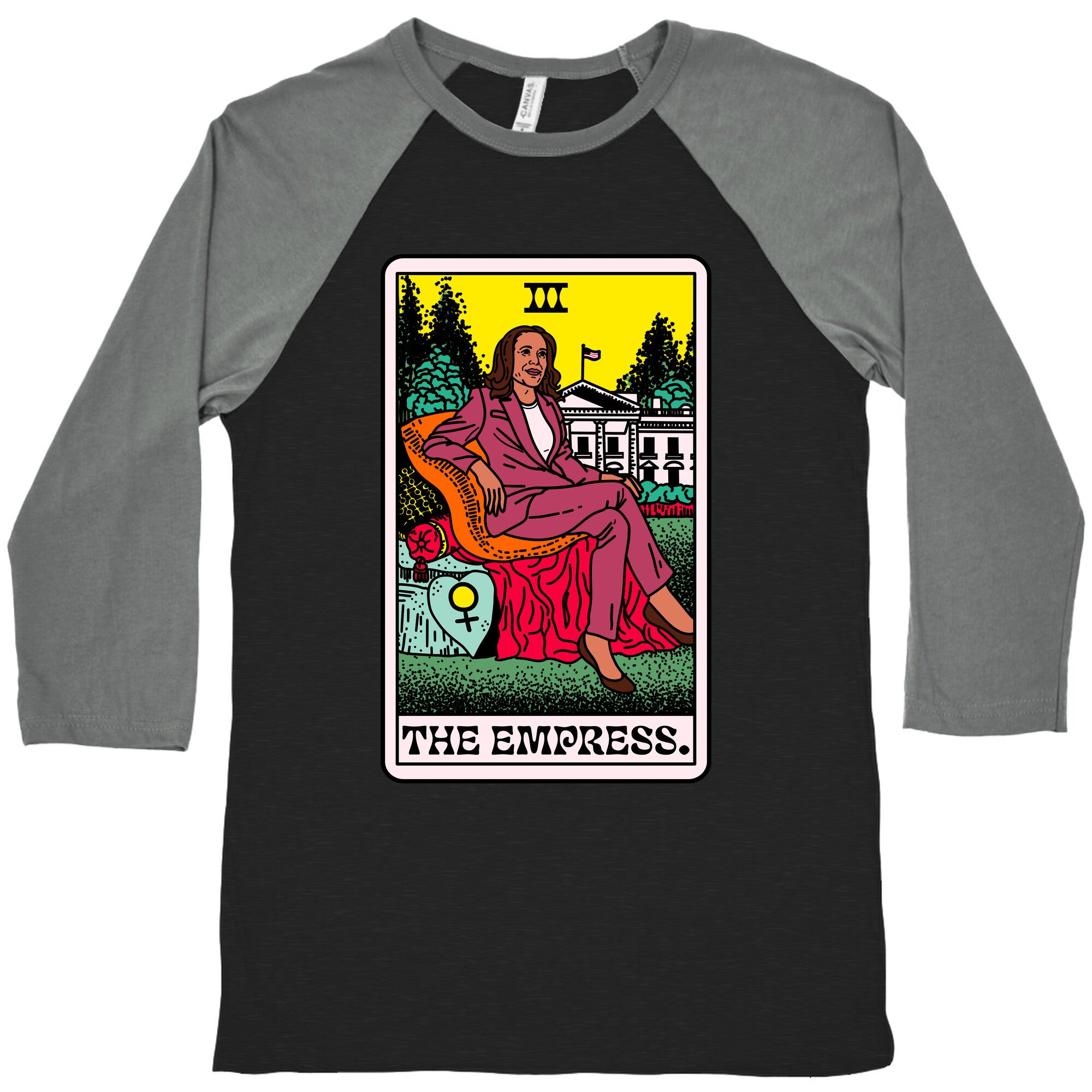 The Empress Tarot Card Kamala Harris Baseball Tee