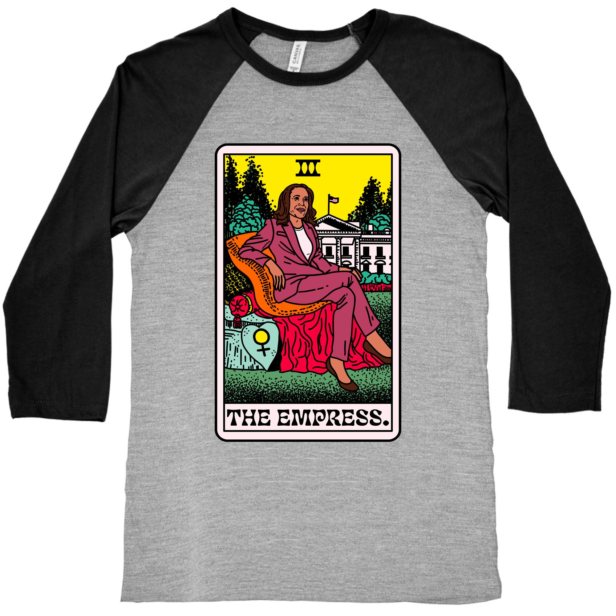 The Empress Tarot Card Kamala Harris Baseball Tee