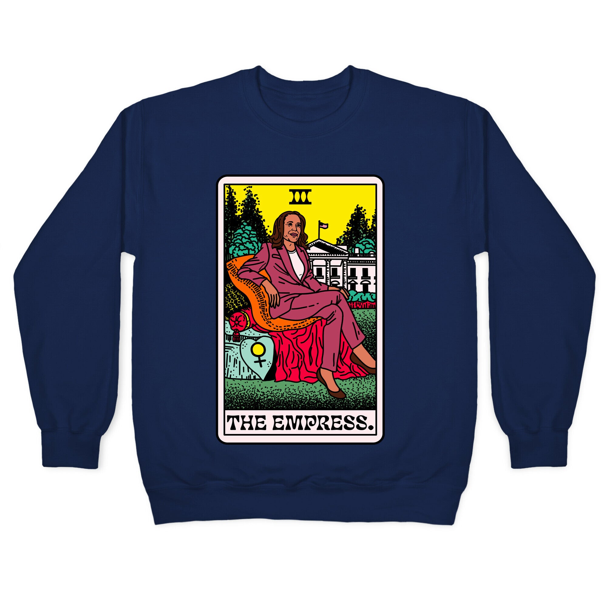 The Empress Tarot Card Kamala Harris Crewneck Sweatshirt