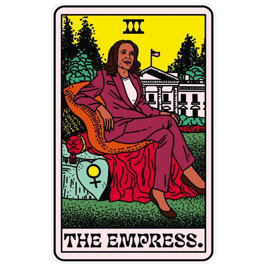 The Empress Tarot Card Kamala Harris Die Cut Sticker