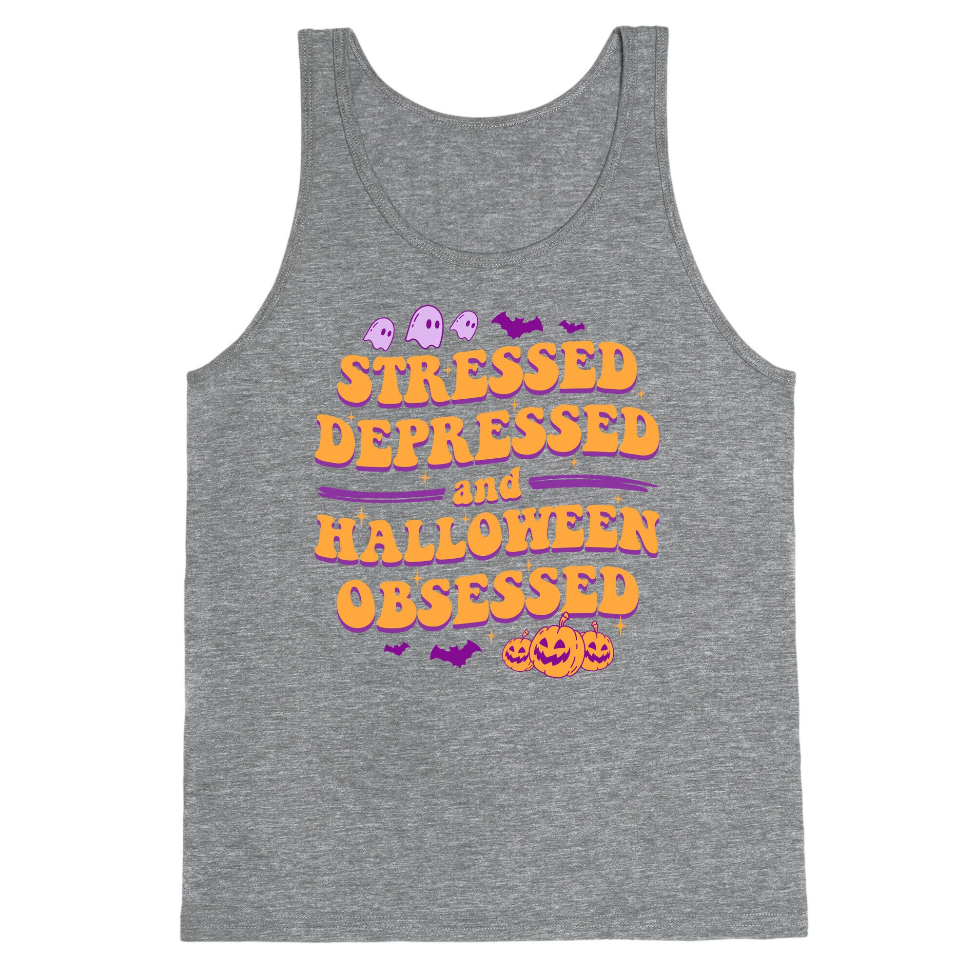 Stressed Depressed & Halloween Obsessed Tank Top