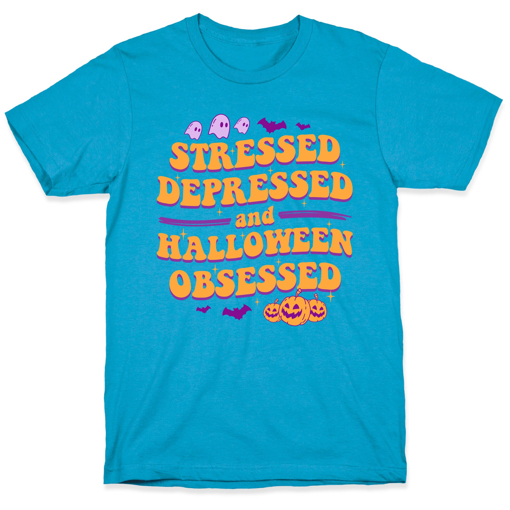Stressed Depressed & Halloween Obsessed Unisex Triblend Tee