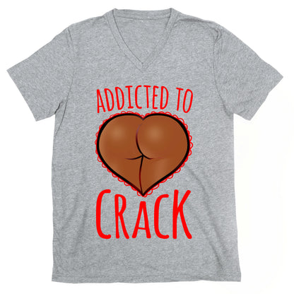 Addicted To Crack \(Chocolate\) V-Neck