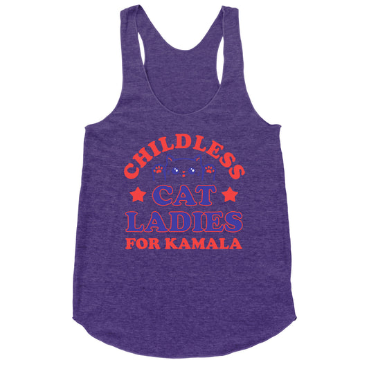 Childless Cat Ladies for Kamala Racerback Tank