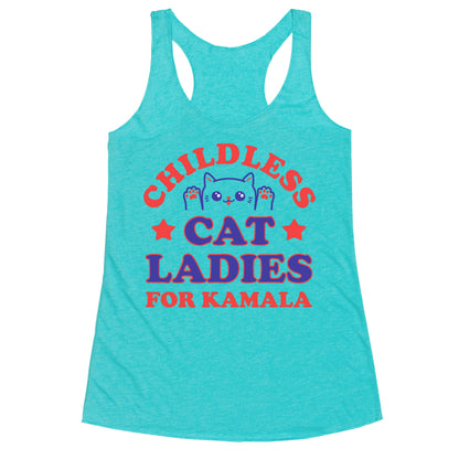 Childless Cat Ladies for Kamala Racerback Tank