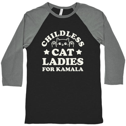 Childless Cat Ladies for Kamala Baseball Tee