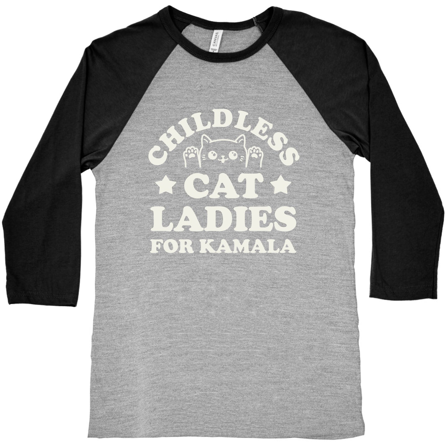 Childless Cat Ladies for Kamala Baseball Tee